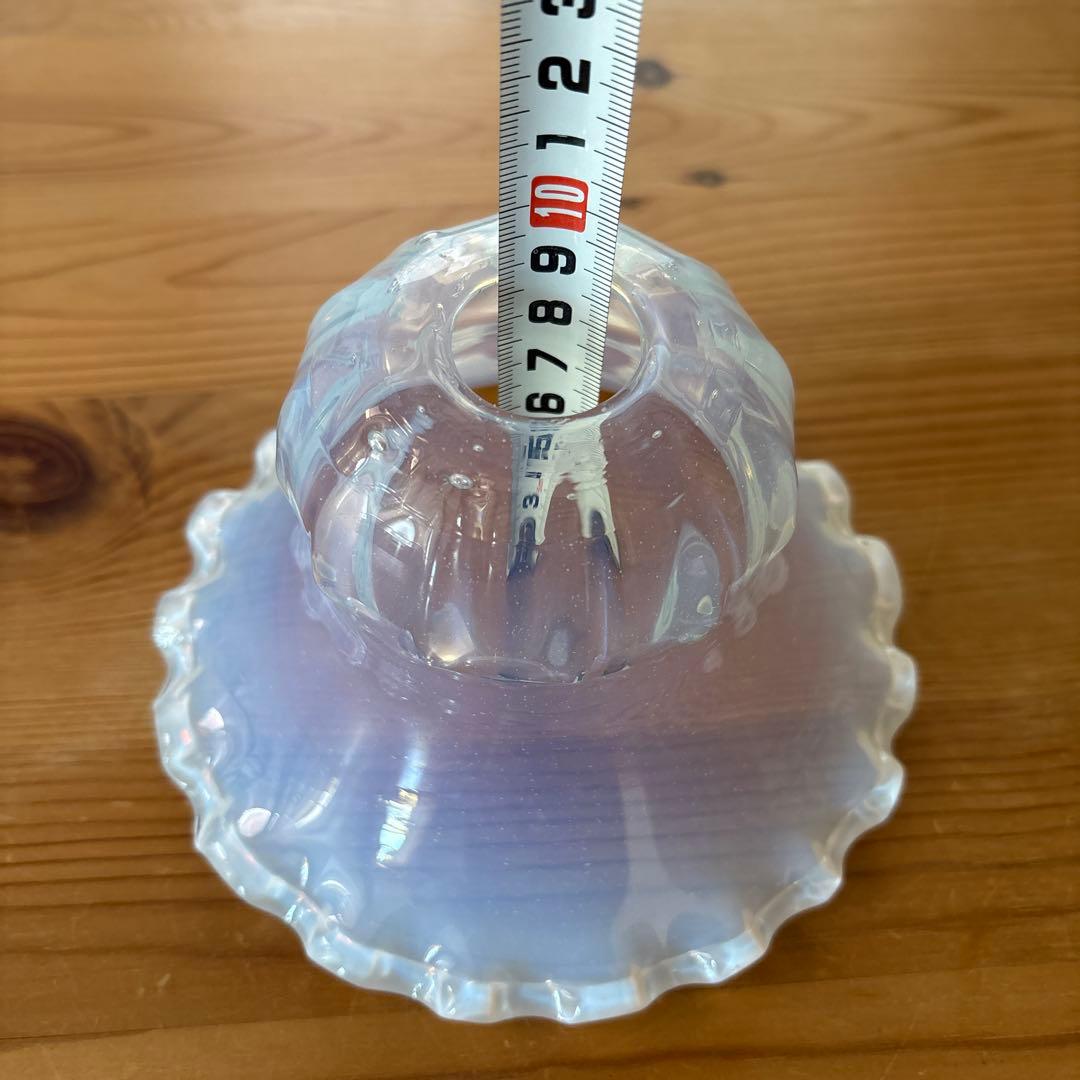 フランスアンティーク　オパールセント　ランプシェード