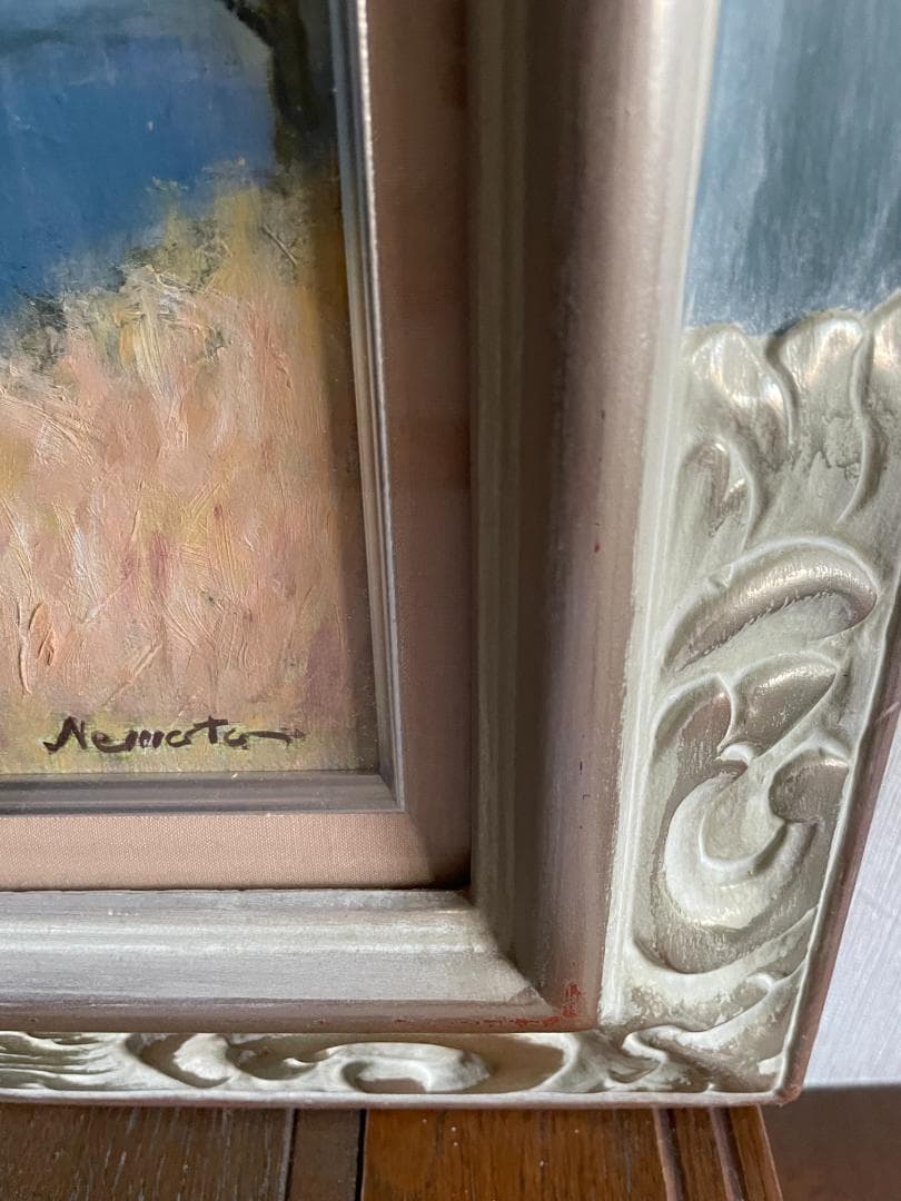 風景画 油彩画 装飾フレーム付き