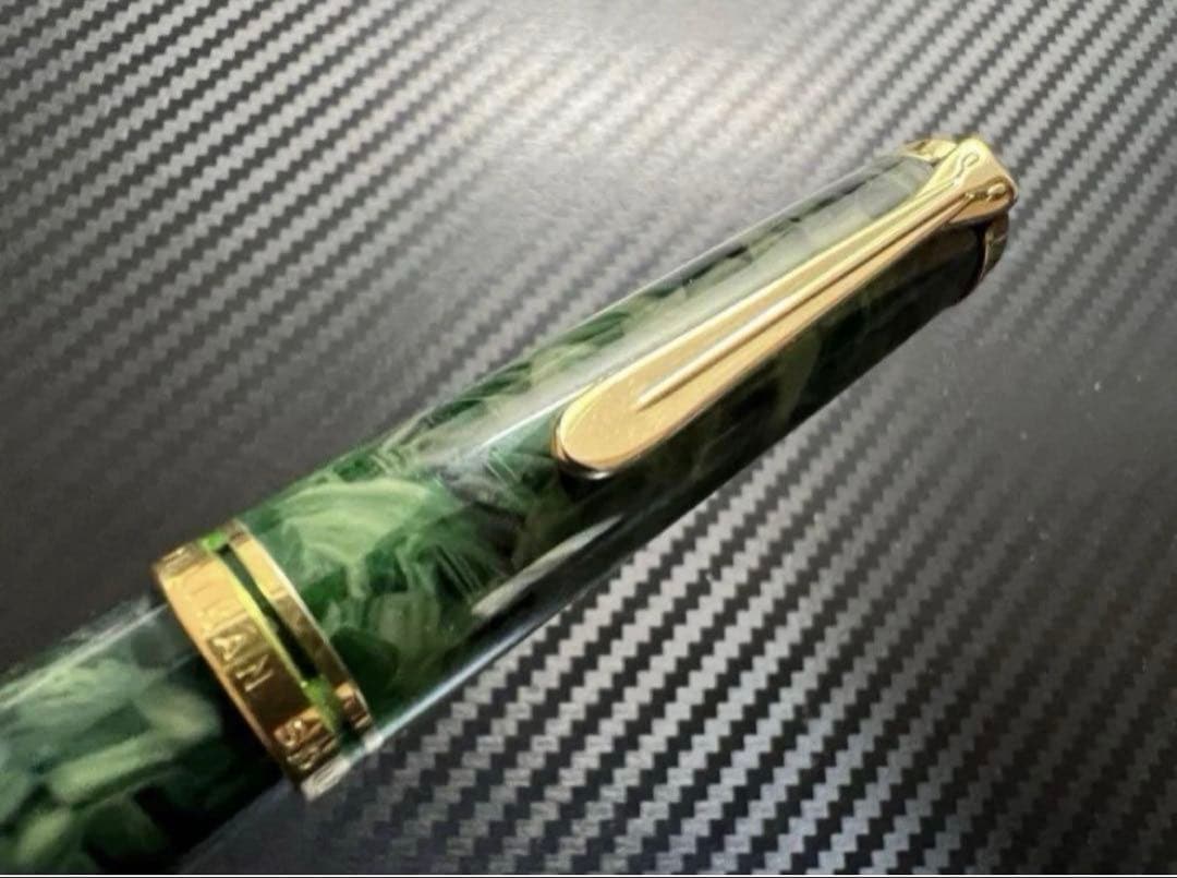 ペリカン 万年筆 未使用に近い 特別生産品 M600 M グリーンオーグリーン