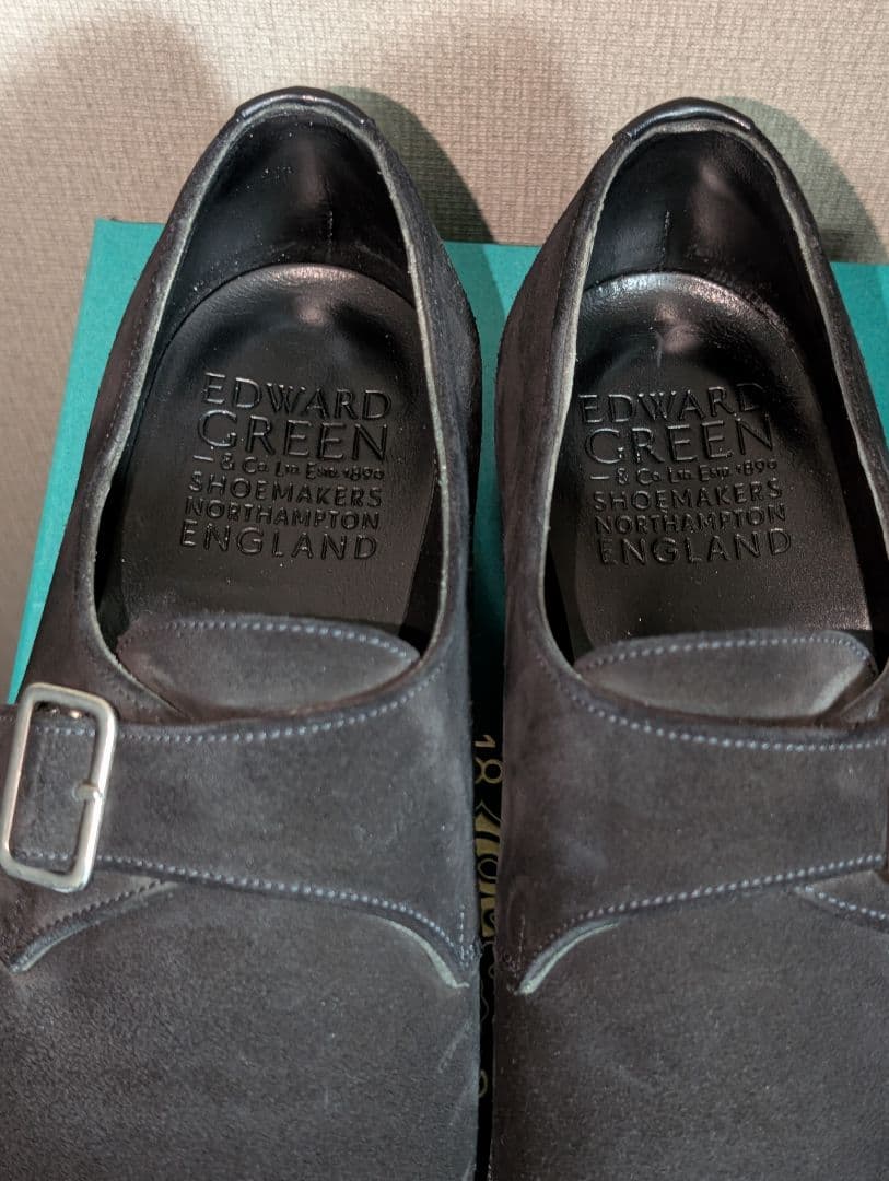 msek様用　エドワードグリーン　シングルモンク　ブラックスエード 6TROON