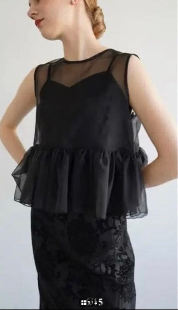 スーツ・フォーマル・ドレス Acka. sheer vest camisole one-piece