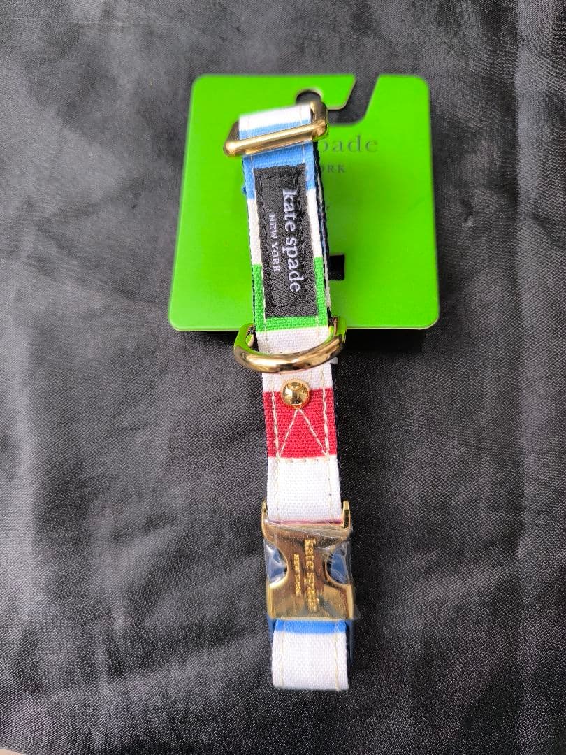 新品 ケイトスペード アートドット 首輪 リーシュ S/M バンダナS/M