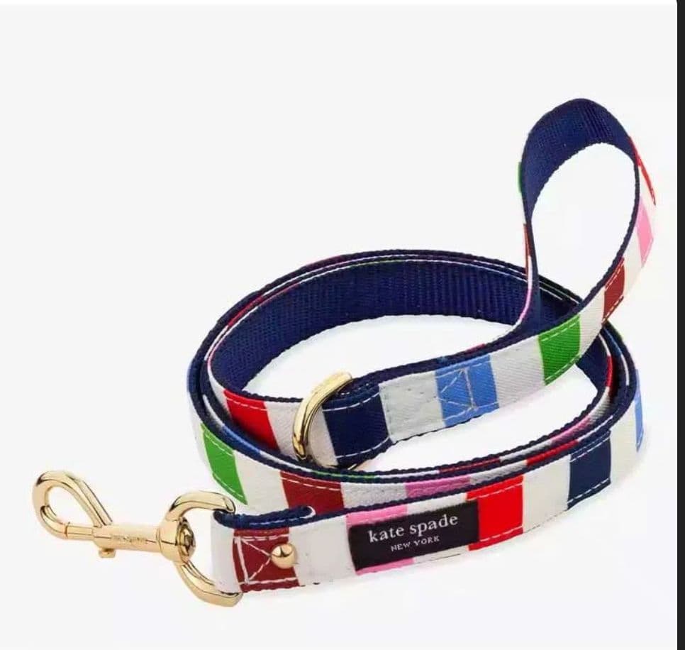 新品 ケイトスペード アートドット 首輪 リーシュ S/M バンダナS/M