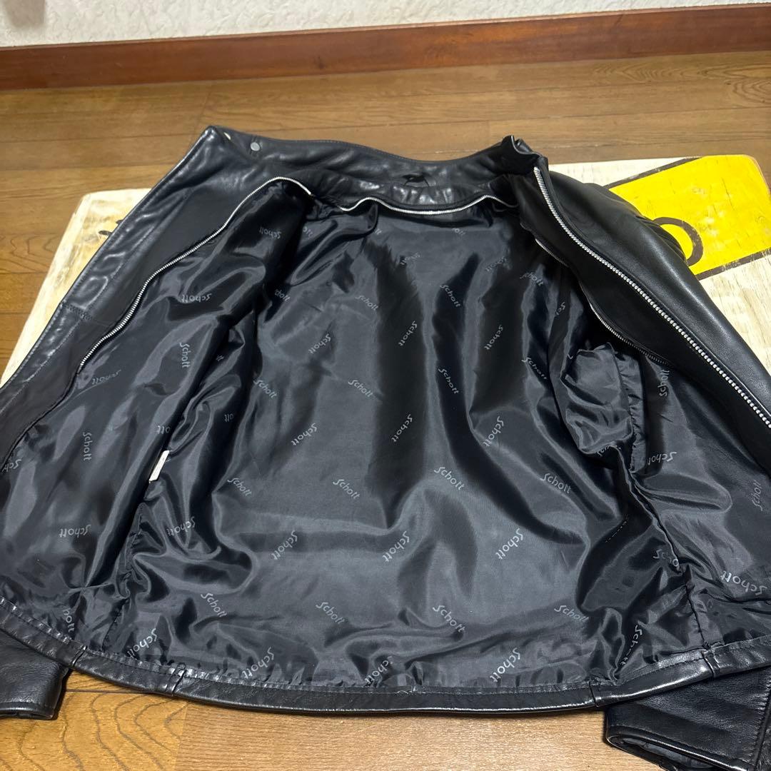 美品‼️schott641 40インチシングルライダース　インナーボア付