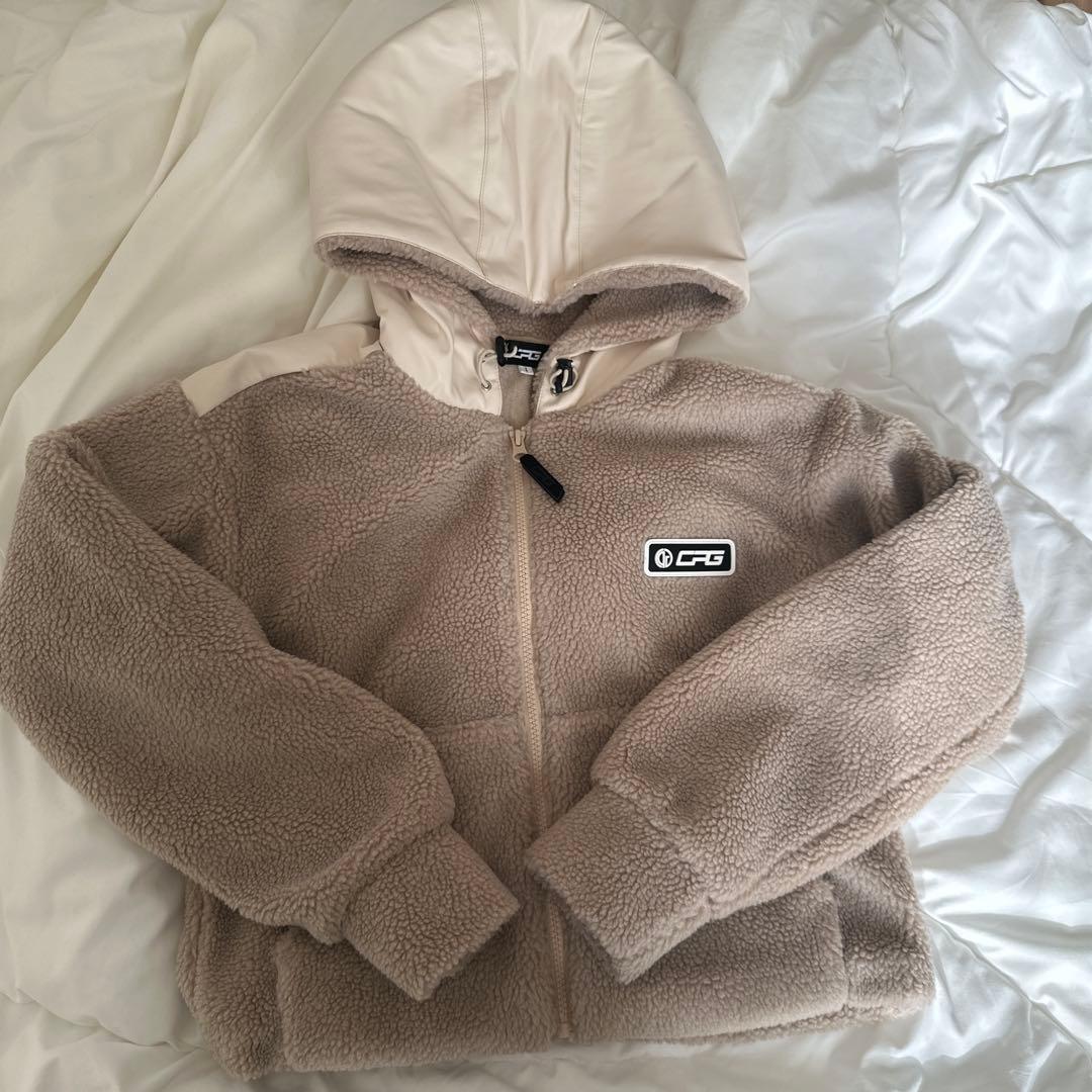 CPG GOLF クロップド丈 ボアジップパーカー