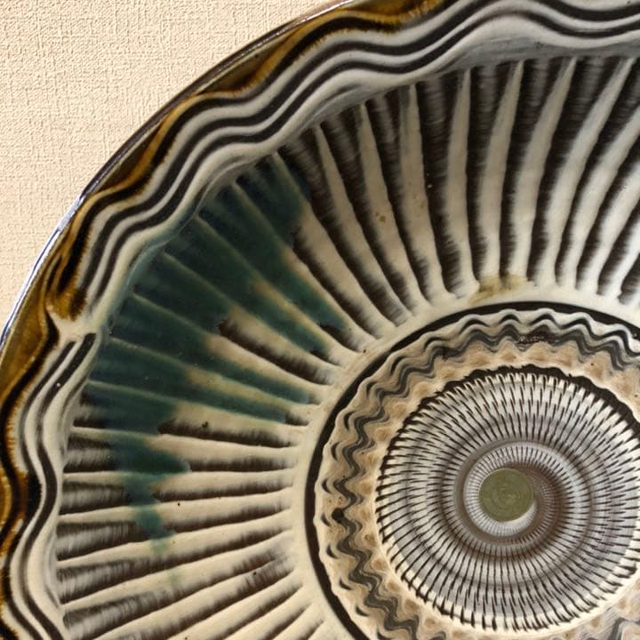 小鹿田焼(おんたやき) 【重要無形文化財】大皿　40センチ