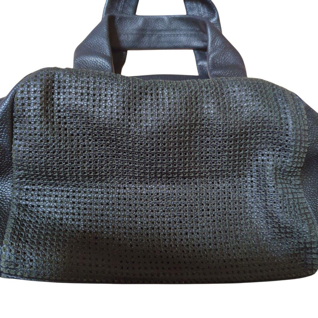 返品不可 CHANEL シャネル キャビアスキン ハンドバッグ パンチングレザー