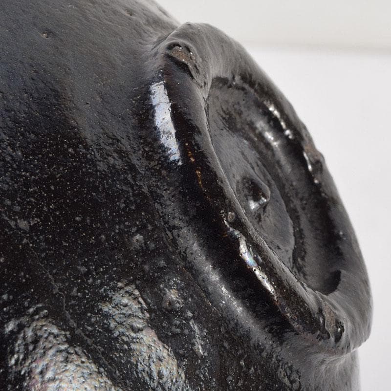 茶道具　楽吉左衛門　黒楽茶碗　共箱　M　R9210