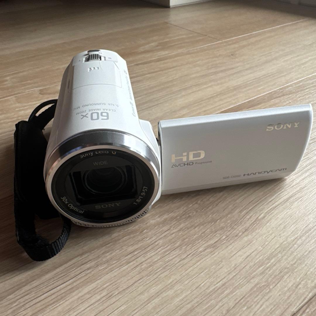 優*里様 SONY HDR-CX680 ホワイト ビデオカメラ 本体