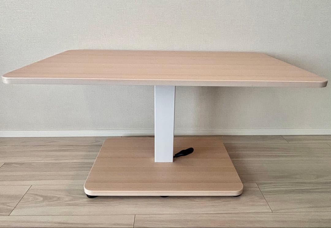 高さ調整可能　昇降式ナチュラルテーブル