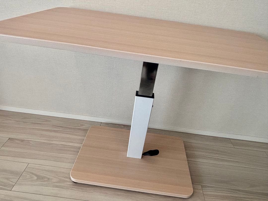 高さ調整可能　昇降式ナチュラルテーブル