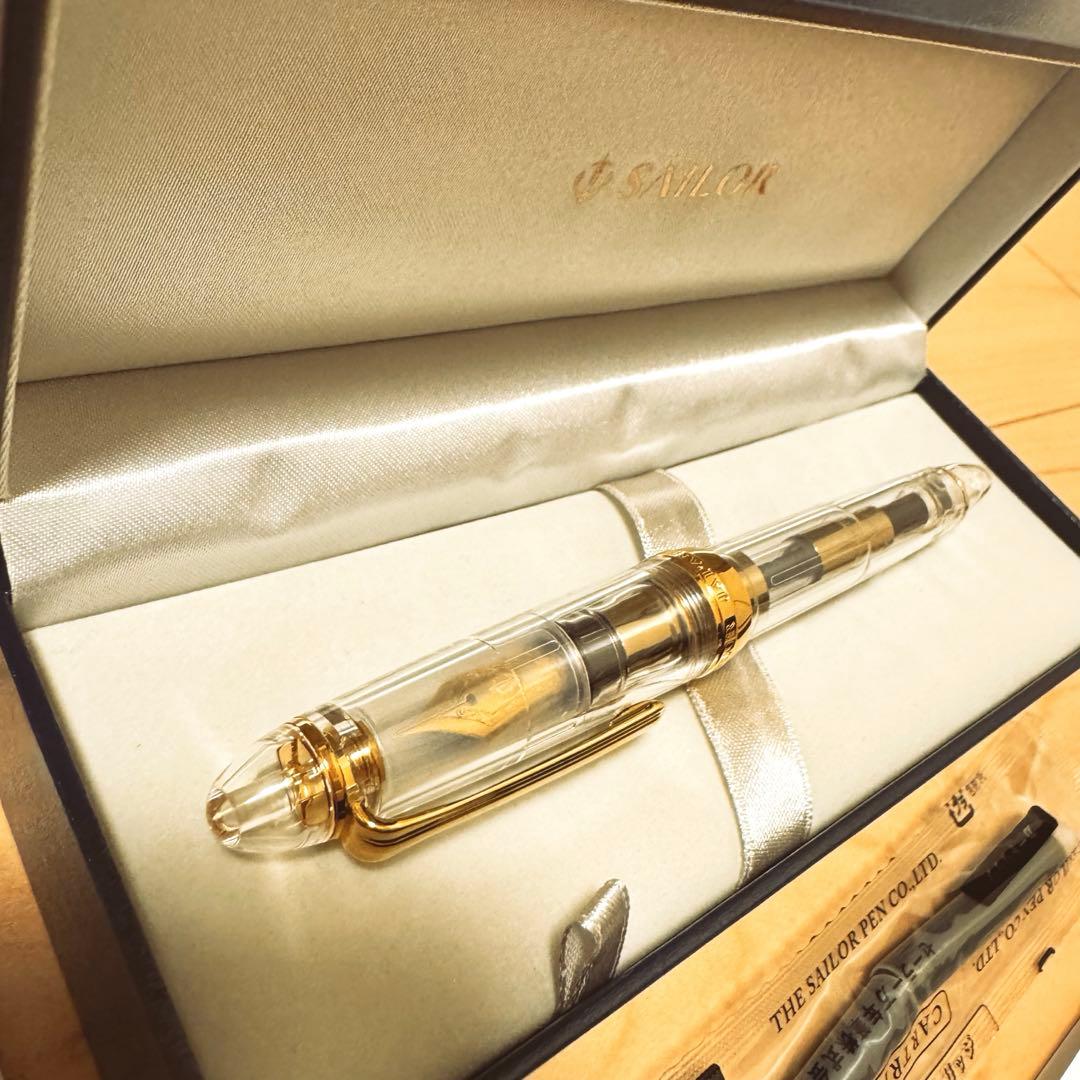 プロフィット21 M（中字）セーラー万年筆 透明　デモンストレーター　21金