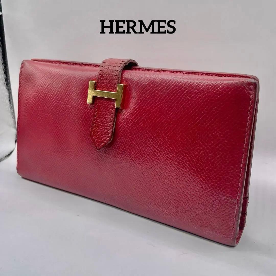 HERMESエルメス べアンクラシック二つ折り長財布　C刻印