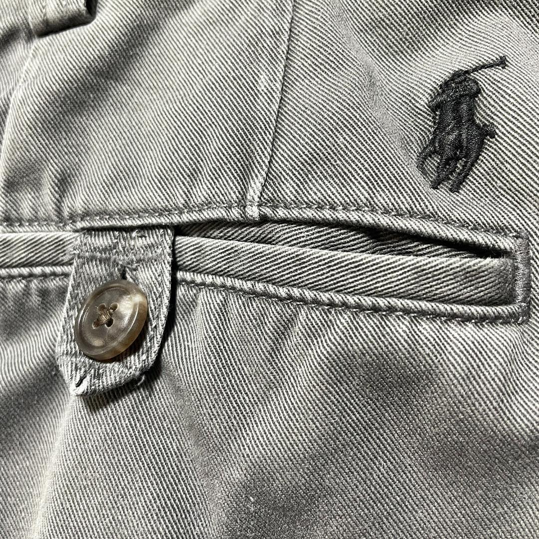 古着 ポロ ラルフローレン コットン チノ スラックス ポロチノ グレー