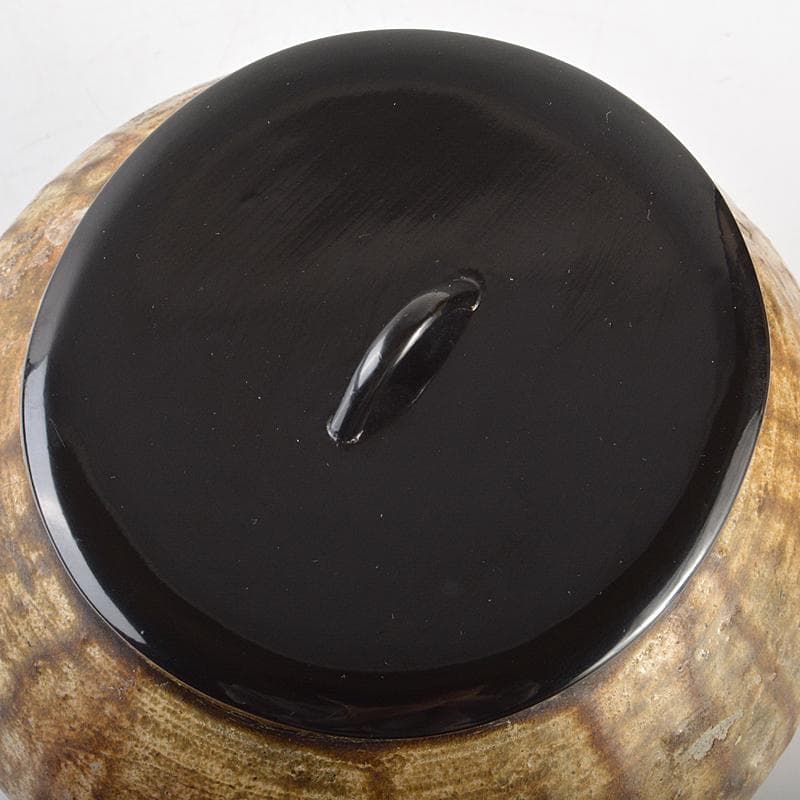 茶道具　韓国陶芸選　伊羅保　水指　箱付　V　R7210B