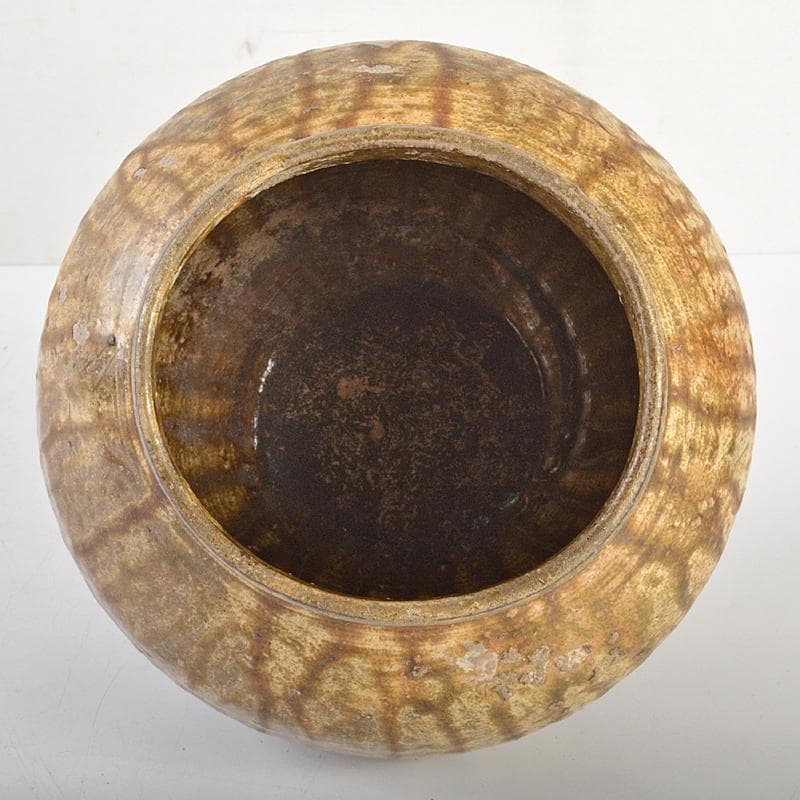 茶道具　韓国陶芸選　伊羅保　水指　箱付　V　R7210B