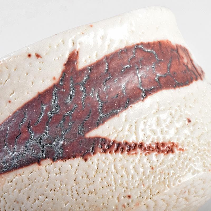 茶道具　人間国宝　荒川豊蔵作　絵志野　茶碗　銘二人静　鵬雲斎極め箱　MR9320