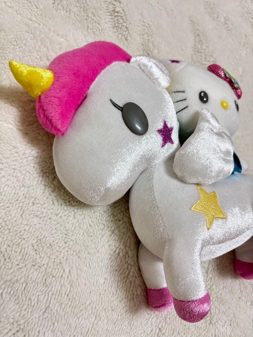 レア新品未使用タグ付き☆ハローキティ ユニコーン ぬいぐるみtokidoki