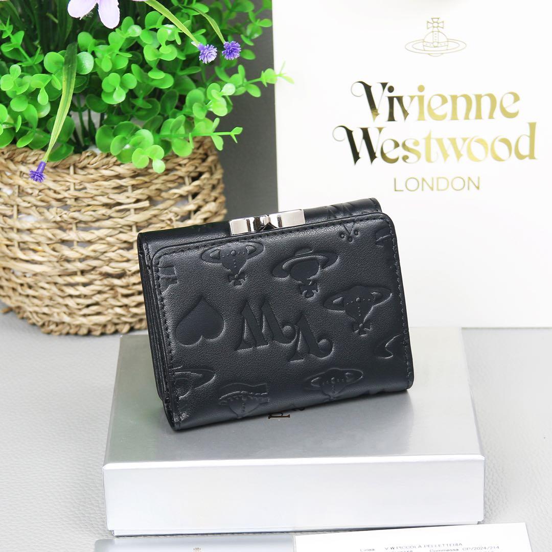 Vivienne Westwood ヴィヴィアン 三つ折り財布 レザー 金s1