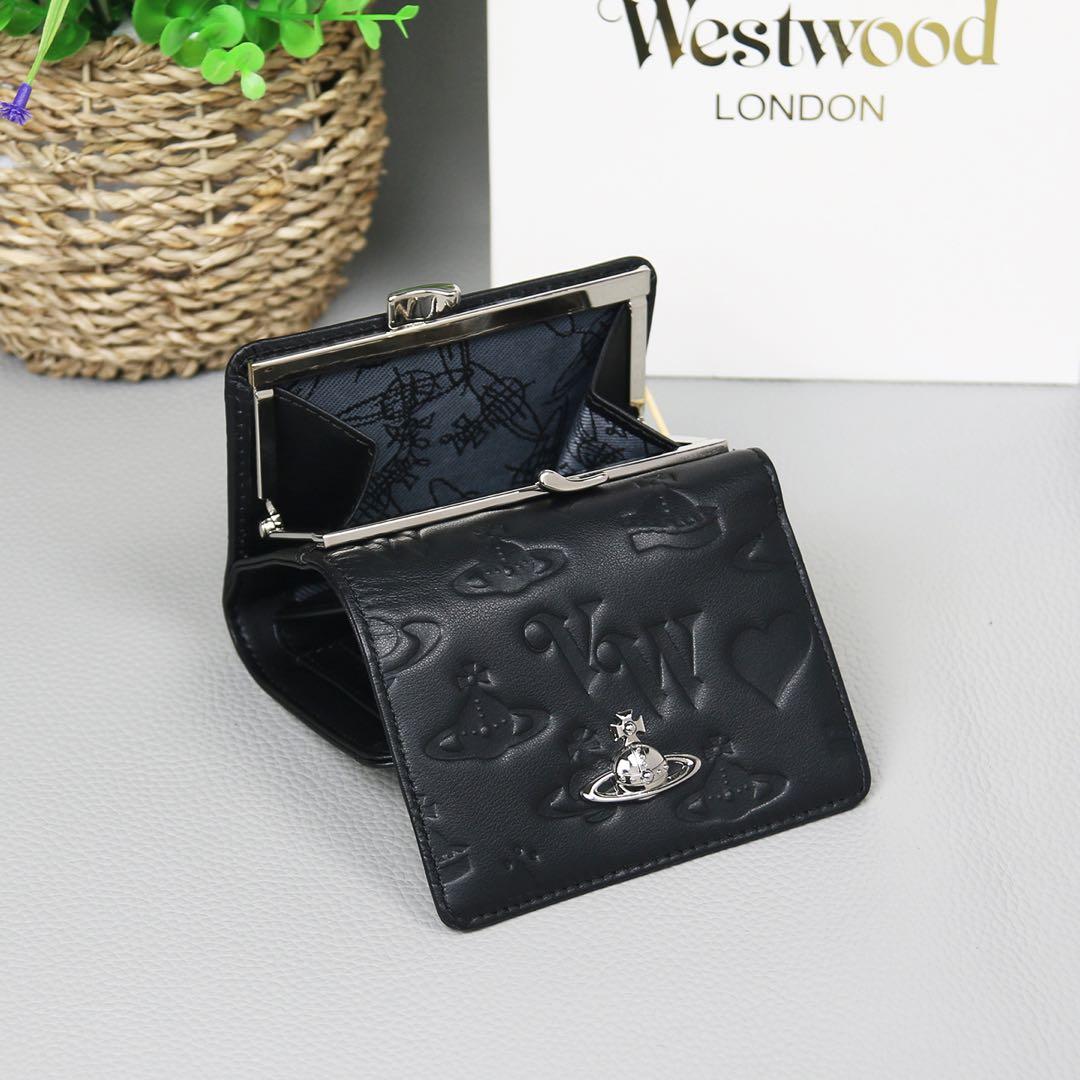 Vivienne Westwood ヴィヴィアン 三つ折り財布 レザー 金s1