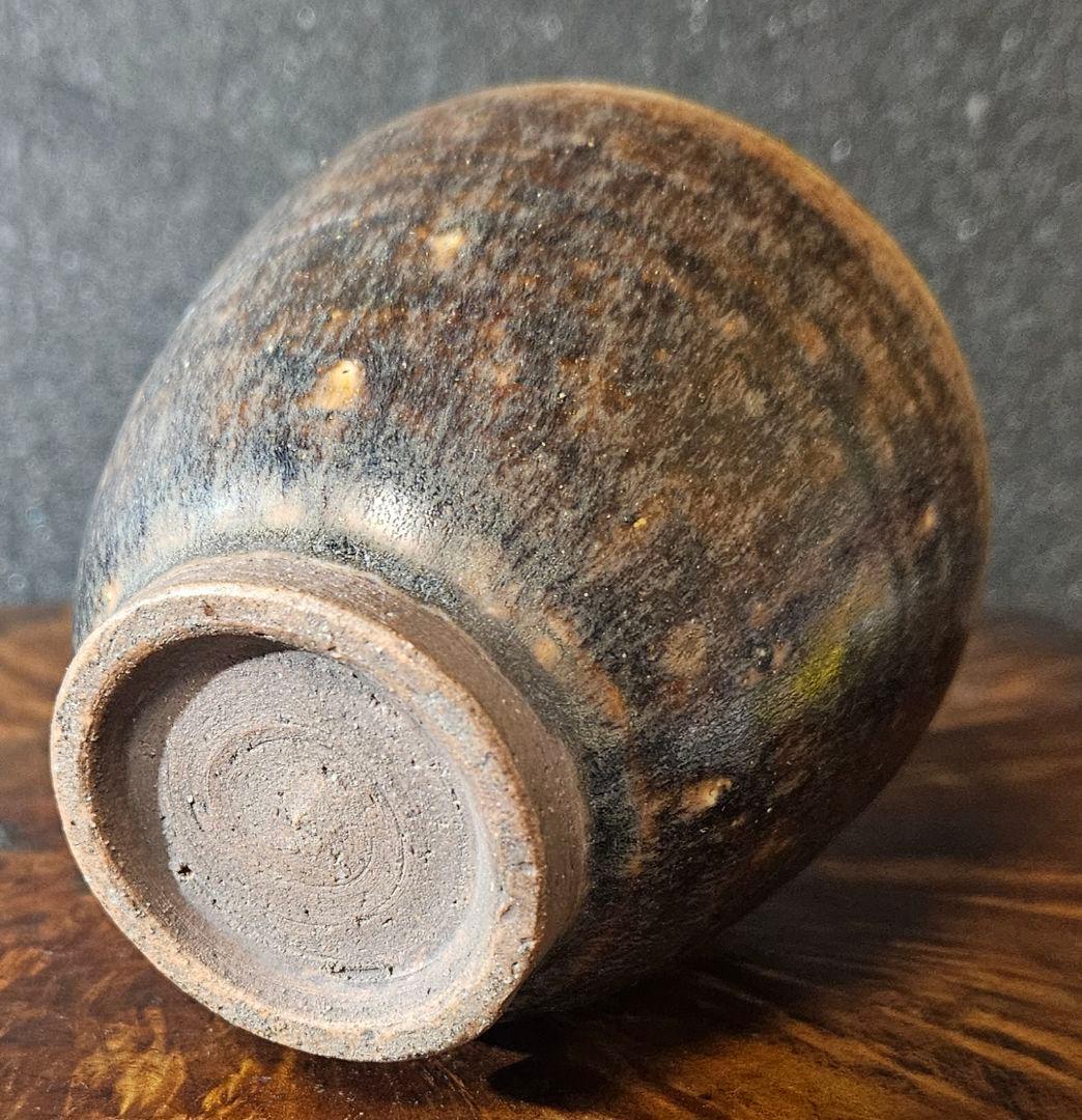 15〜16世紀　中国南方系古陶磁　東南アジア古陶磁　褐釉　陰刻文様　小壺花入茶入