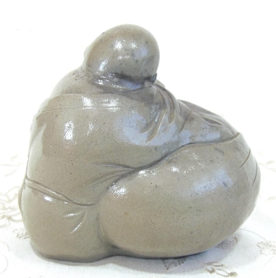 訳アリ特価！白備前 青備前 香炉 布袋 備前焼 置物 レア古備前・レア備前焼