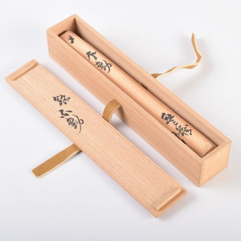 茶道具　人間国宝　荒川豊蔵作　茶杓　銘「不動」　共筒共箱　V　8692