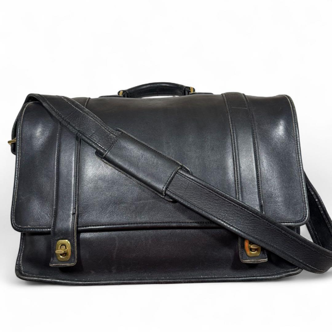 オールドコーチ 2way ビジネスバッグ USAターンロック レザー ビンテージ