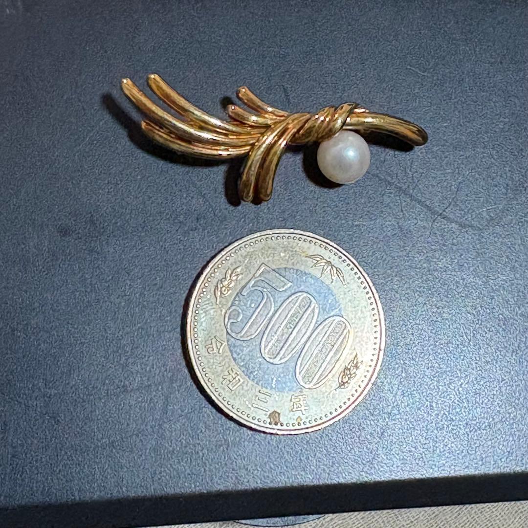 K18 パール　ブローチ