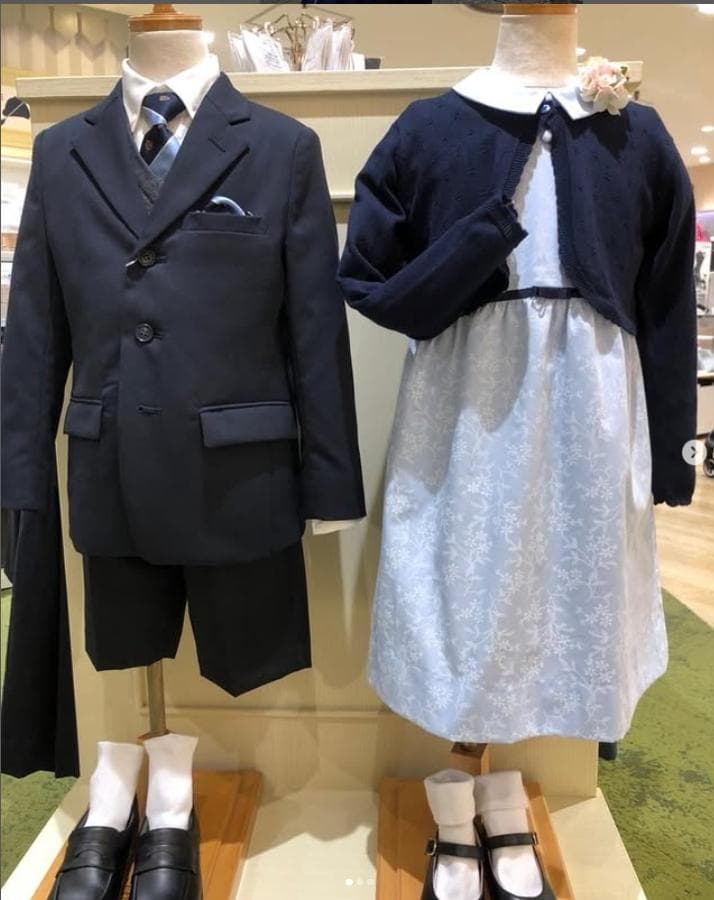 ドレッサージュ★男児ネクタイ、ポケットチーフ　絹　日本製