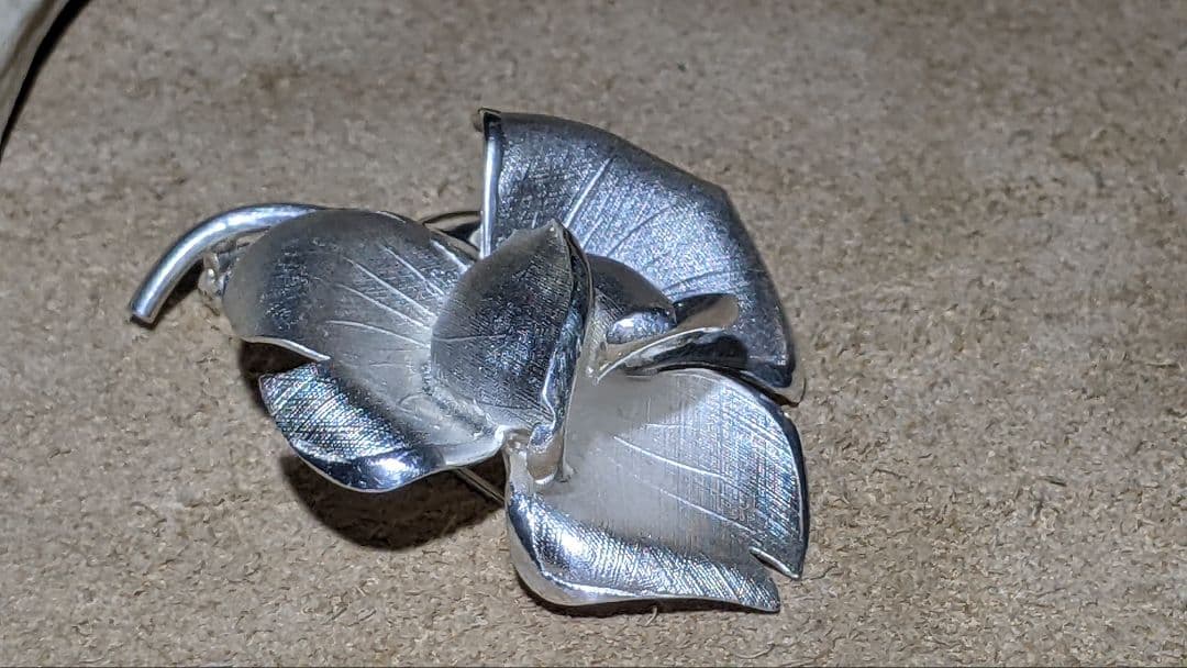 Silver 925 Rose Flower Design ブローチ