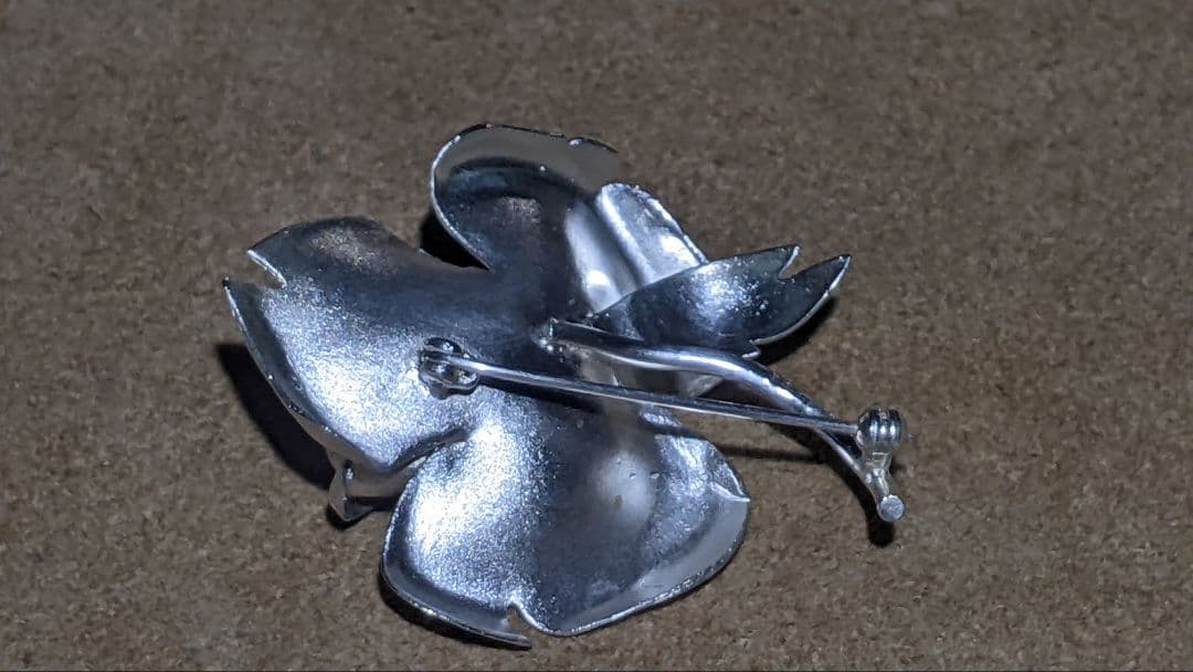 Silver 925 Rose Flower Design ブローチ