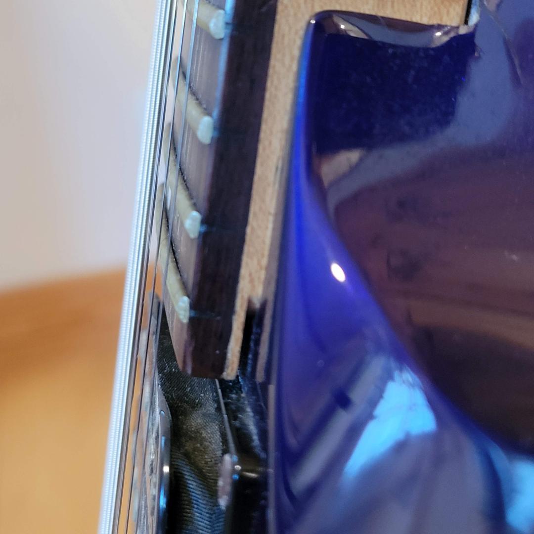 【調整済】Cort コルト X-2 メタル向エレキギター 青 米国製弦 ケース付