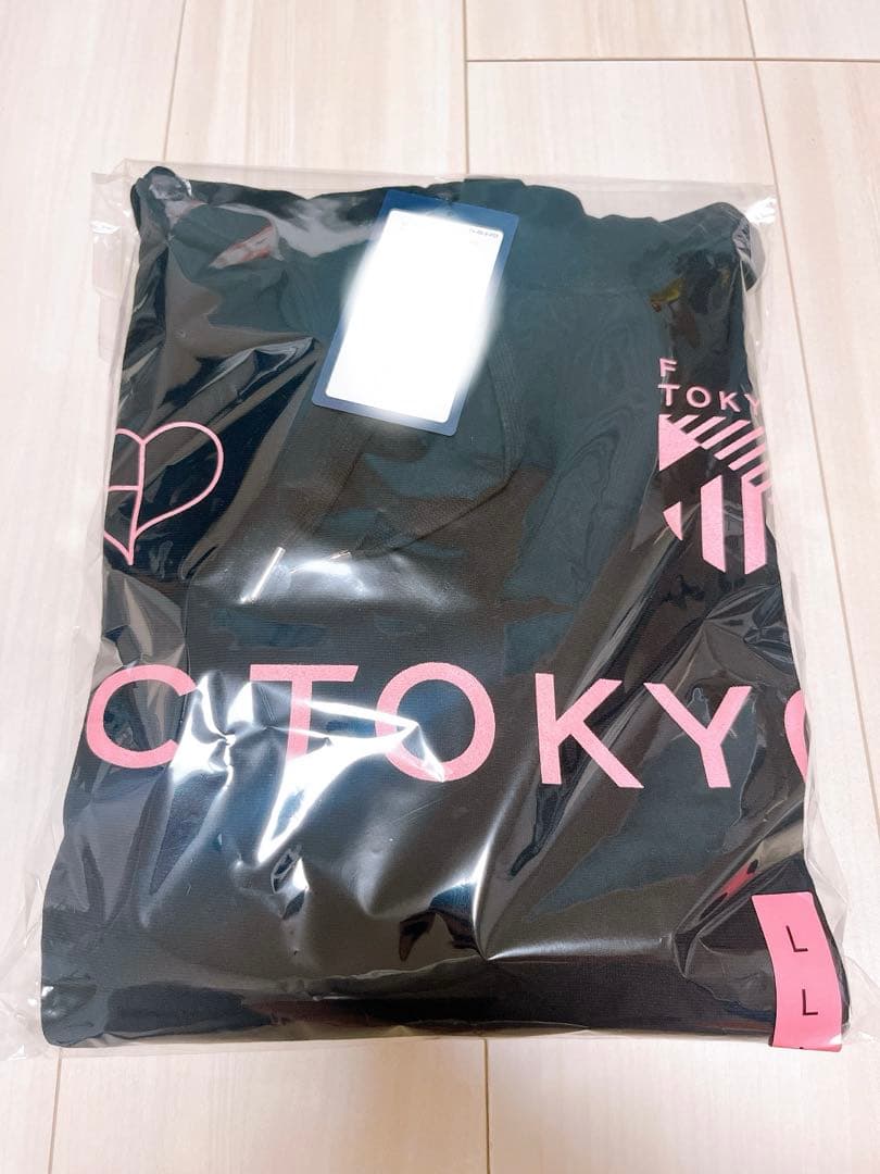 FC東京×BLACKPINK ブラック ロゴ フーディ【Lサイズ】