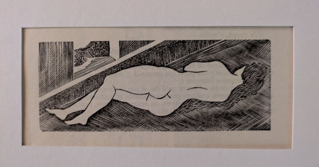 ラスト1点 Dd藤田嗣治のオリジナル木版画　1925年制作