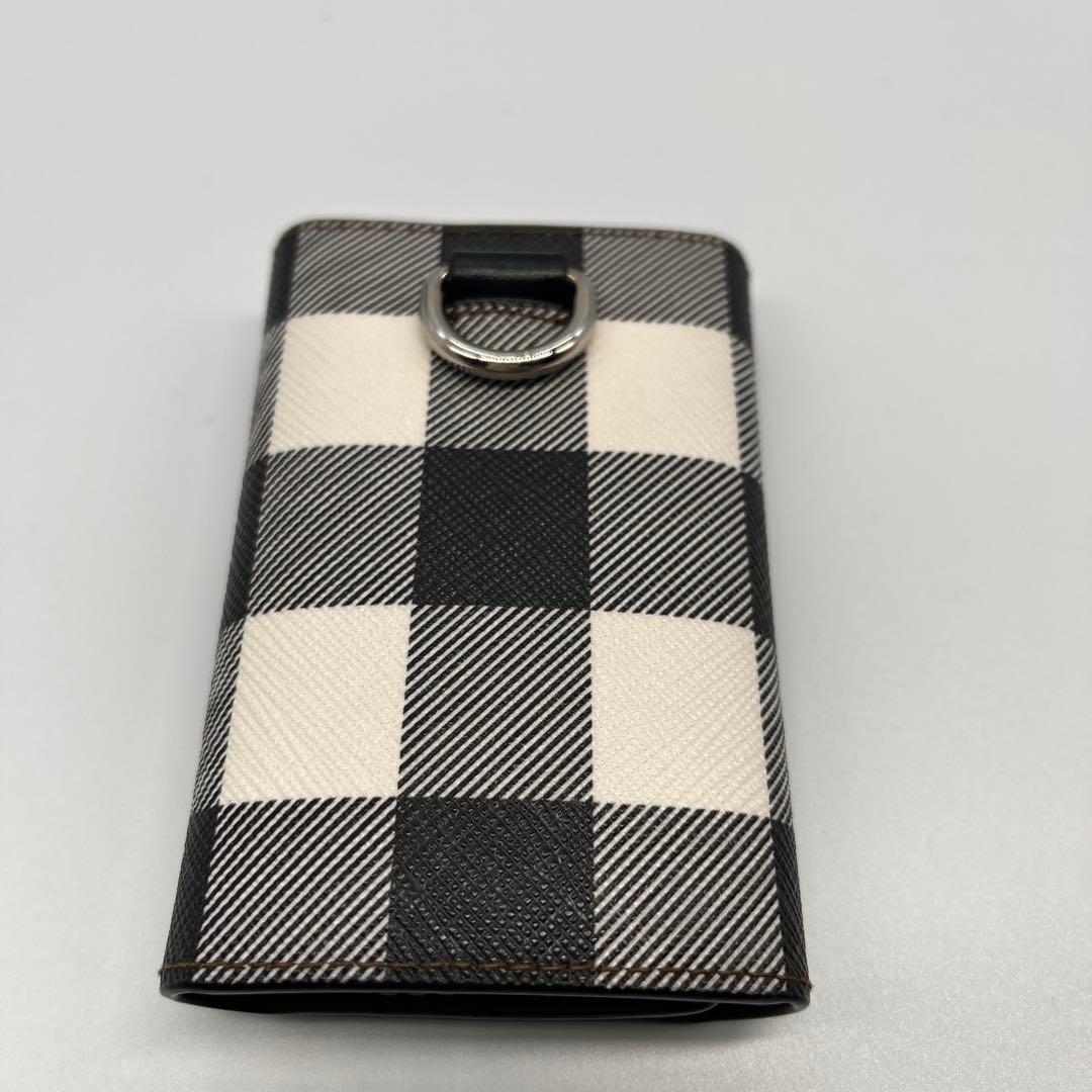 極美品BURBERRY バーバリー ジャイアントチェック 6連 キーケース