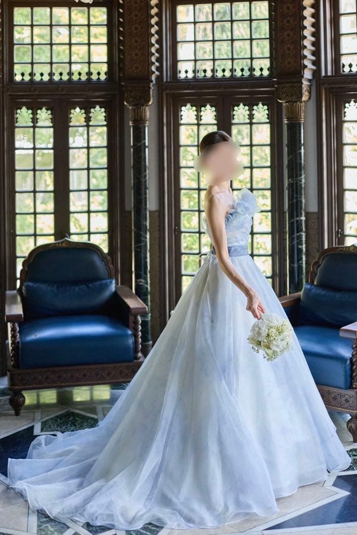 お値下げ中　カラードレス 水色 Aライン 3WAY クリーニング済