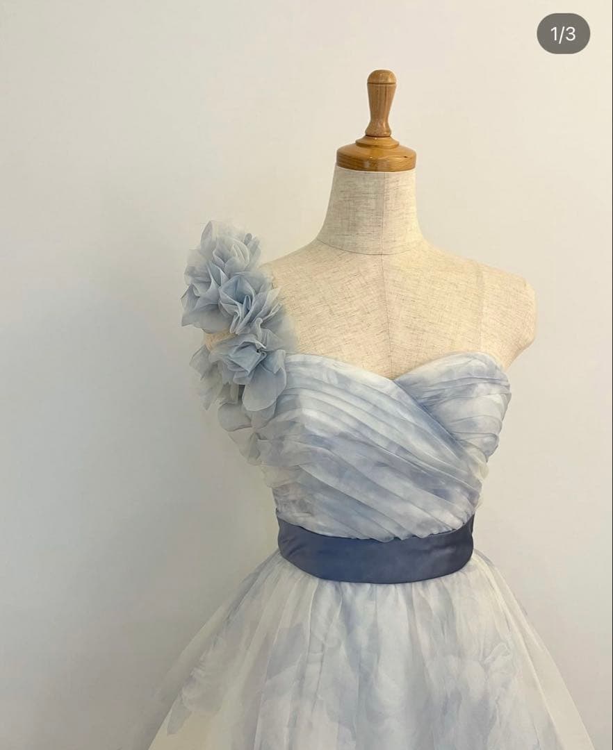 お値下げ中　カラードレス 水色 Aライン 3WAY クリーニング済