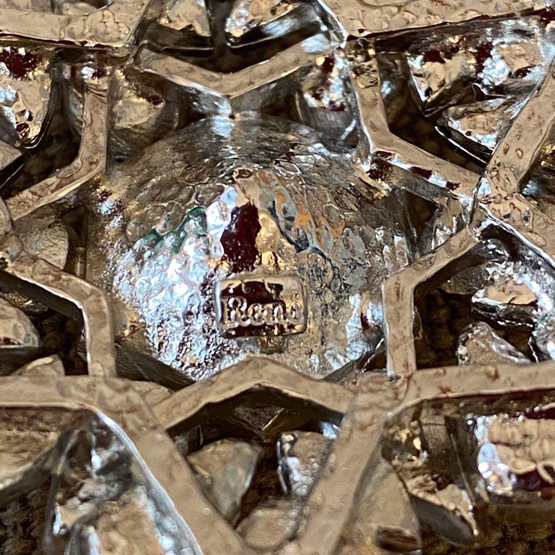 Rene ルネ 雪の結晶モチーフ ブローチ