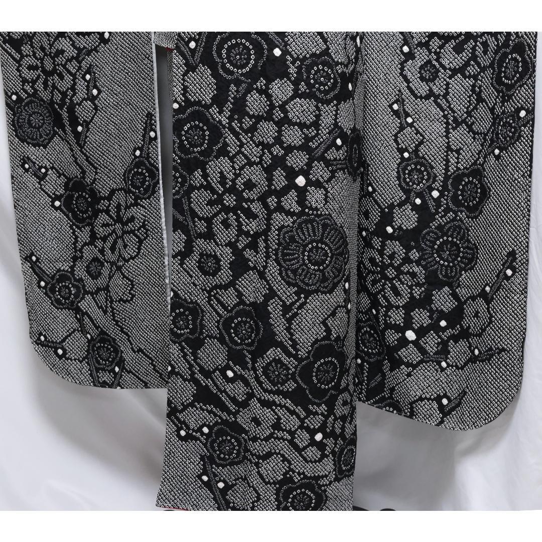 【極美品！】新古品◆ 振袖6点セット ◆総絞り丈160cmフルセット黒44Sb