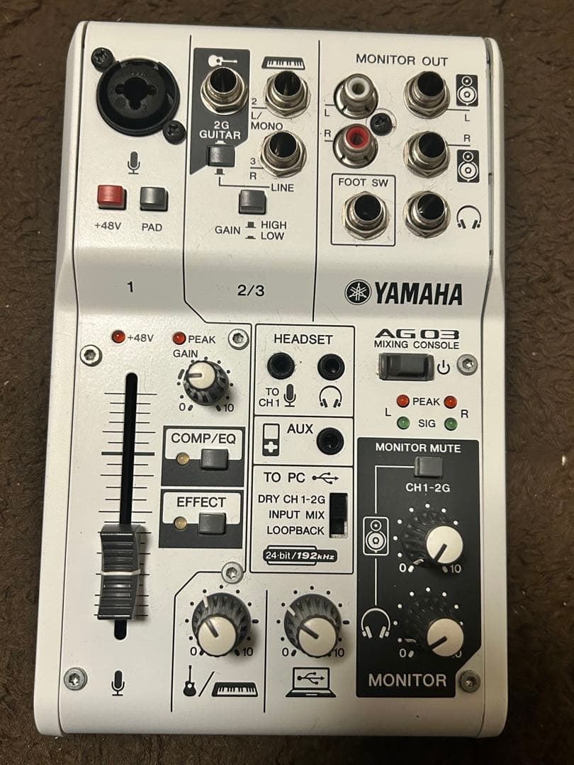 YAMAHA AG03 ミキサー(ケーブル付き)