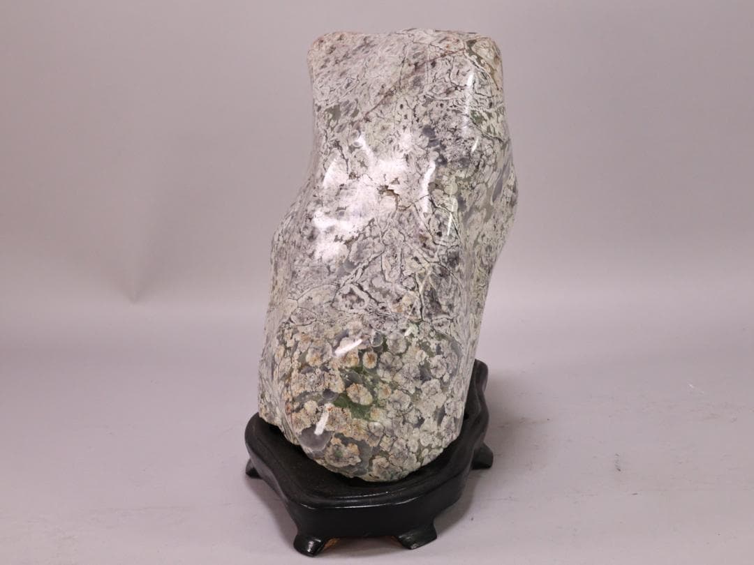 BK216 天然石　鑑賞石　梅花石　花紋石 菊花石 原石 自然石 鉱物 置物