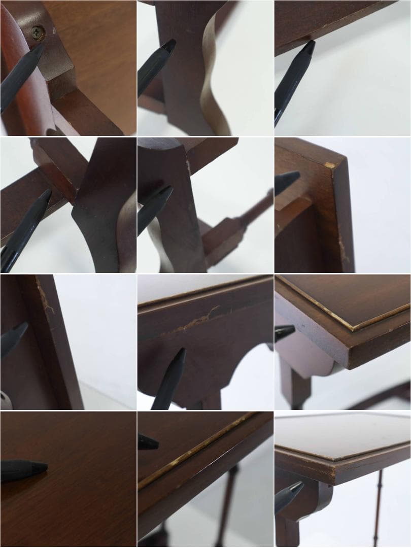 英国アンティーク調 サイドテーブル 花台 飾り台 シノワズリ調 脚部