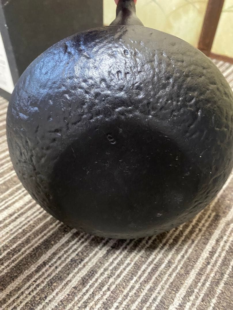 日本製　未使用　特大アラレ鉄瓶　鉄瓶　鉄器　 急須　茶道具　鉄鋳物製　イシガキ産
