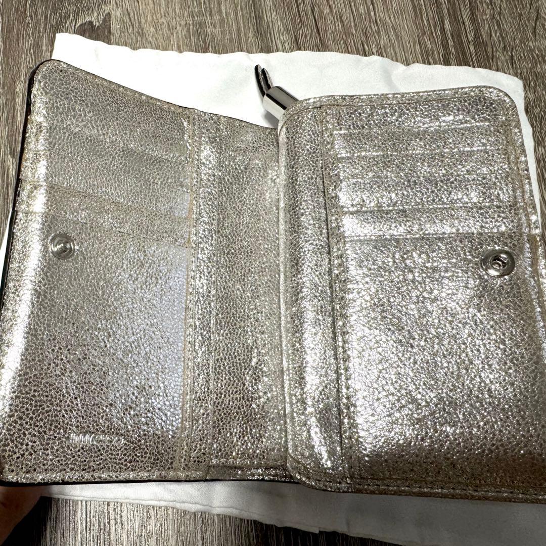 ゆ*ゆ様 【極美品】《正規購入》JIMMY CHOO シルバー ウォレット