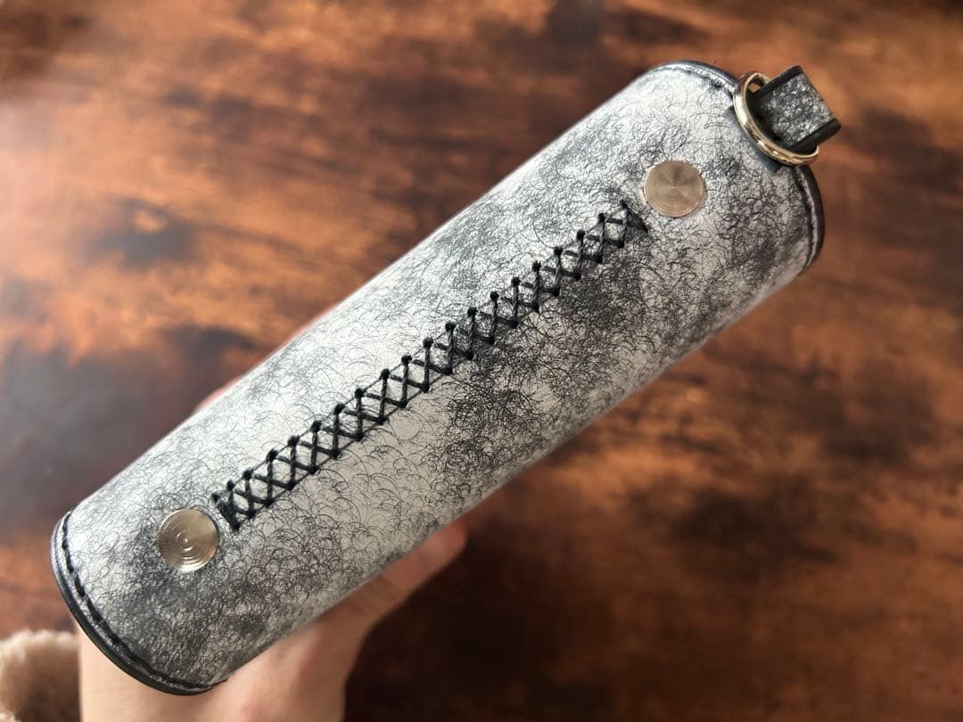 【M5スクエア】システム手帳　イタリアンレザー　ハンドメイド　マルゴーフォグ