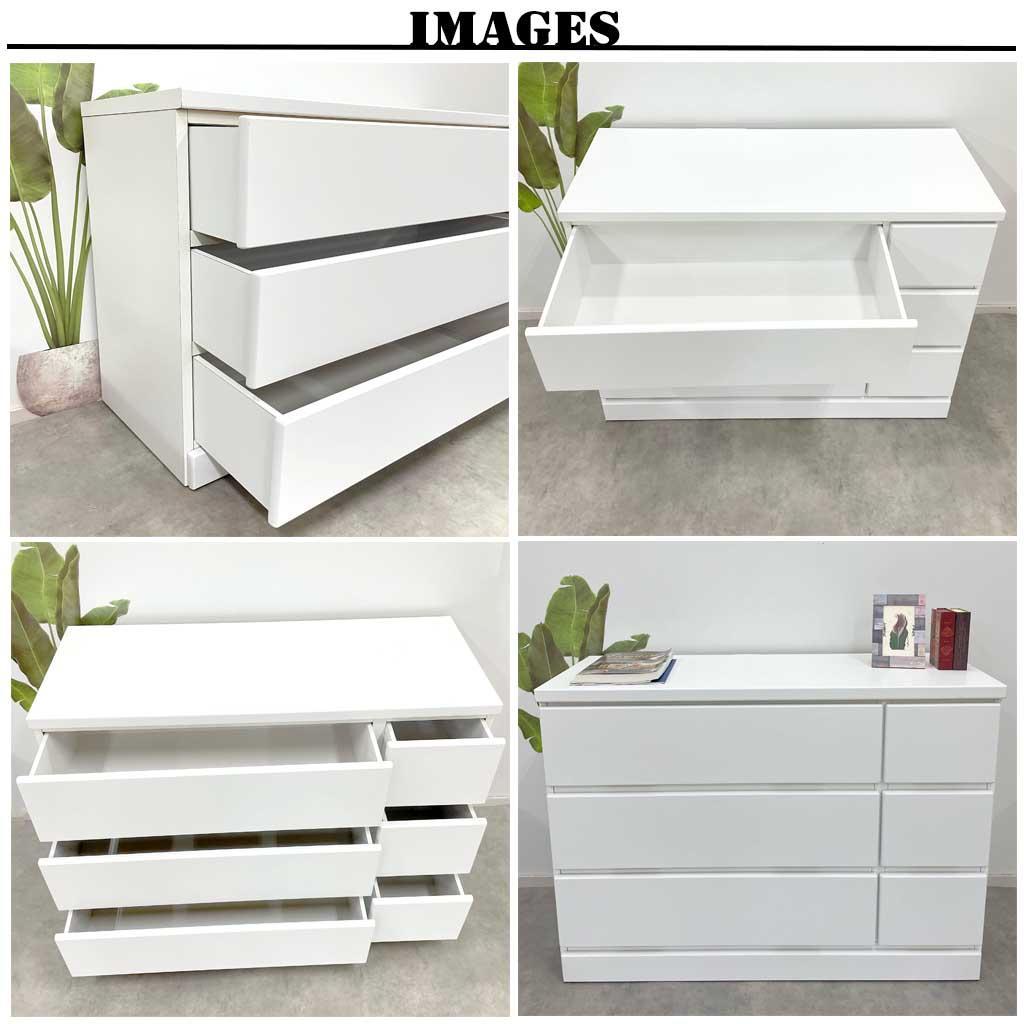 幅120 チェスト・ローチェスト タンス 箪笥 完成品 木製 傷あり