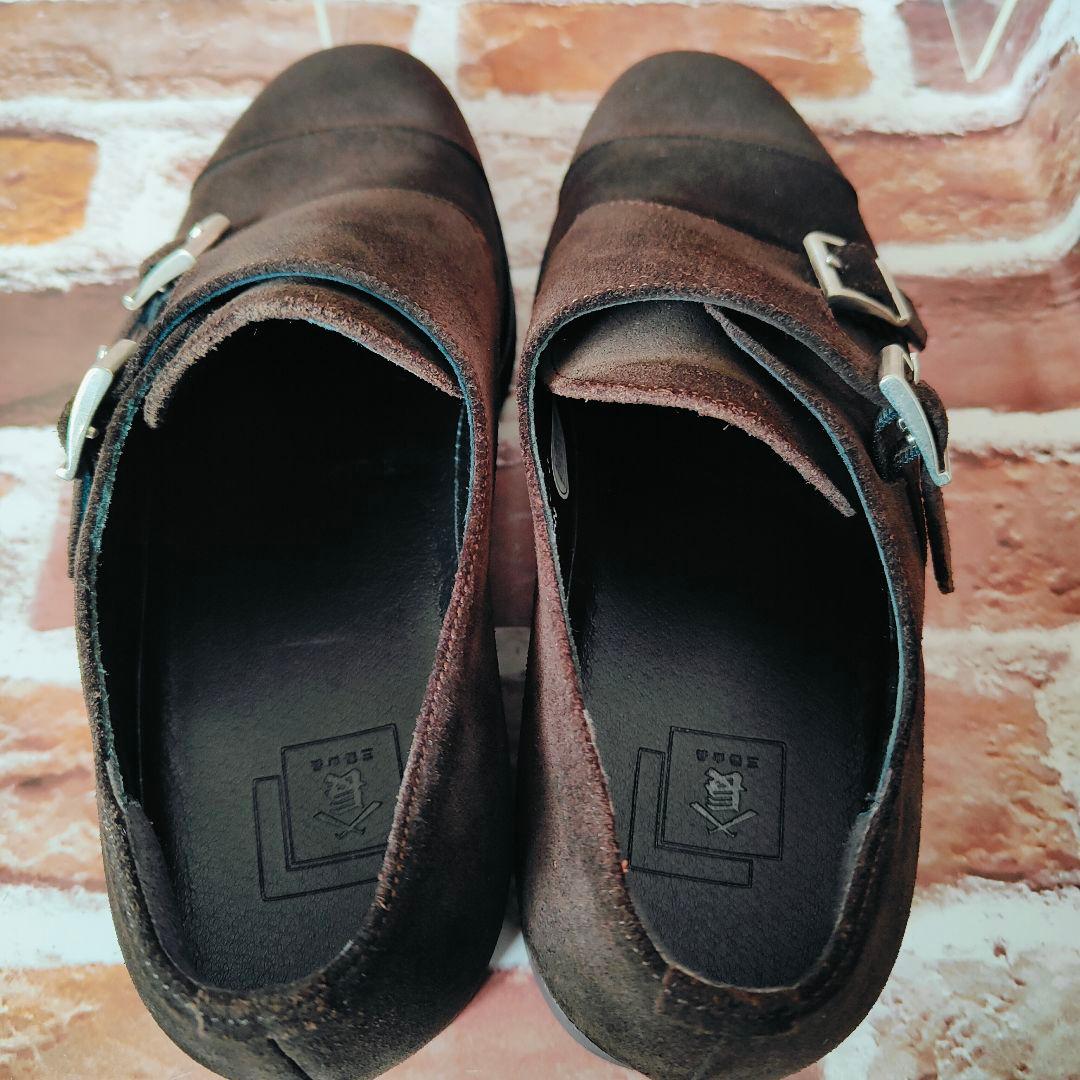 【未使用級】三陽山長（7） モンク スエード　ストレートチップ　タブル