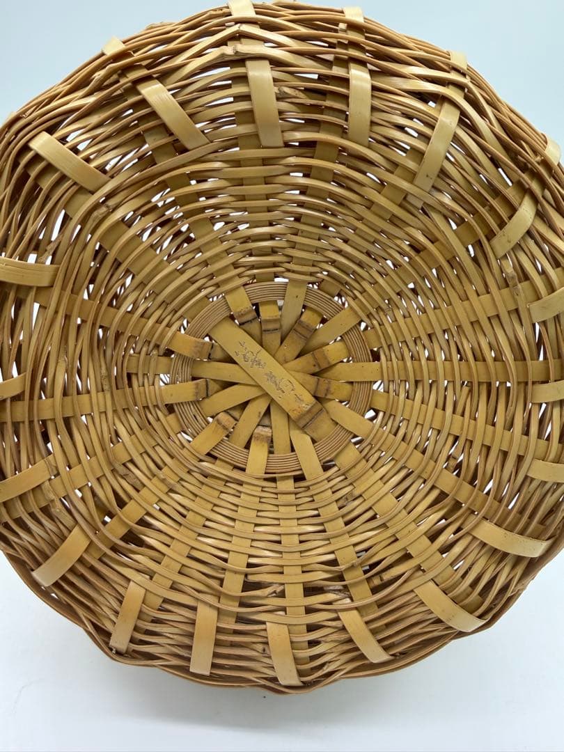 田中篁斎造　虫籠花入　共箱　花籠　花篭　高さ26センチ