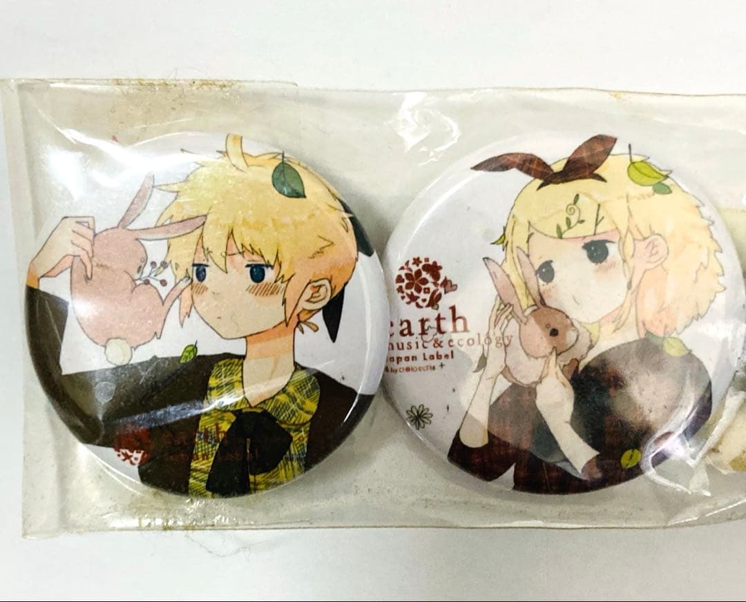 鏡音リン 鏡音レン 缶バッジ earth music&ecology